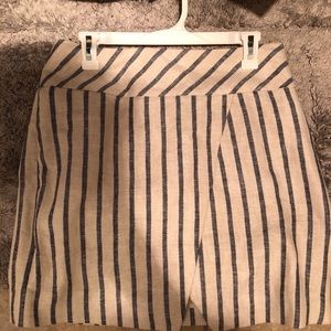 Navy Blue Striped J. Crew Skirt